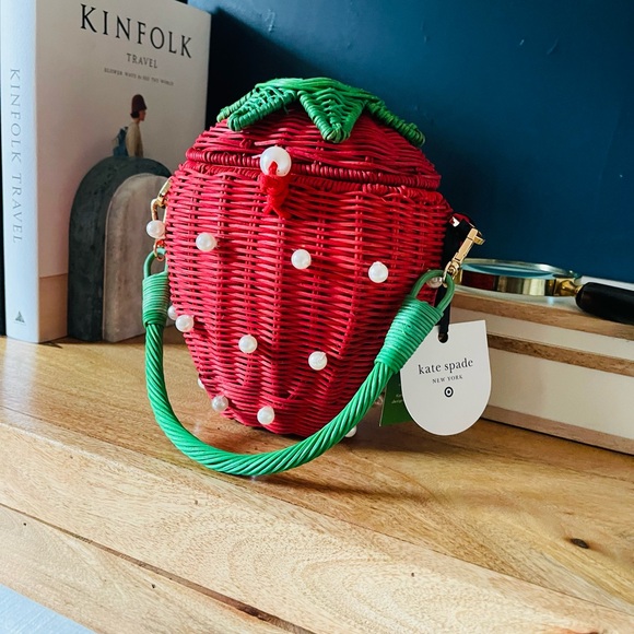Kate Spade x Target Exclusive Pear Embellished Strawberry Basket Bag - Picture 10 of 10